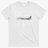 Dinosaurus Rekx F 14 Tomcat Fighter Jet T-Shirt - White