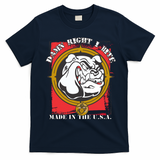 Damn Right I Bite Made In The USA Dog T-Shirt - Navy Blue
