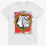 Damn Right I Bite Made In The USA Dog T-Shirt - White