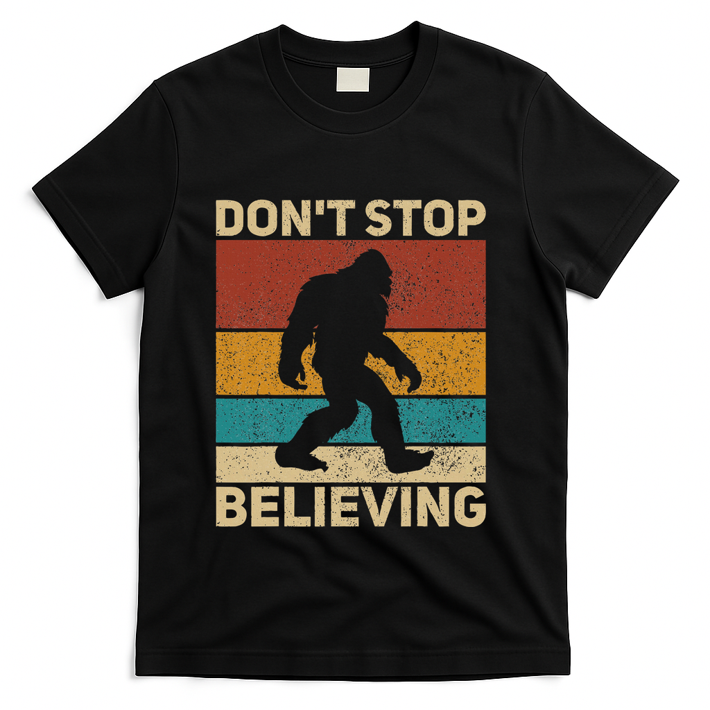 DonT Stop Believing Sasquatch Costume Big Foot Bigfoot T-Shirt - Black