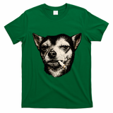 Dog Smoking Cigarette Funny Chihuahua T-Shirt - Irish Green