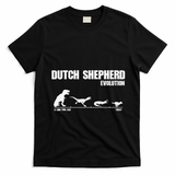 Dutch Shepherd Evolution Funny Dinosaur Dutchie K9 Dog T-Shirt - Black
