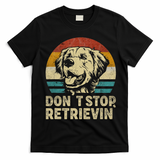 Don? stop Retrieving Golden Retriever Dog retro vintage T-Shirt - Black