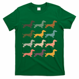 Dachshund Vintage Silhouette funny Dog Lover T-Shirt - Irish Green