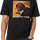 Dachsund Meme Cement Das Conk Creet Baybee Black T-Shirt - White