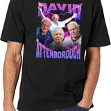 David Attenborough BBC Nature Documentary Lover Bootleg Rap Black T-Shirt - White