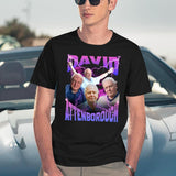 David Attenborough BBC Nature Documentary Lover Bootleg Rap Black T-Shirt - Navy