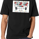 Deck The Halls And Not Your Family Black T-Shirt - White