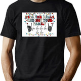 Deck The Halls And Not Your Family Black T-Shirt - Green