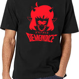 Demondice- Mori Calliope-Funny Black T-Shirt - White