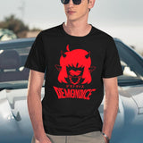 Demondice- Mori Calliope-Funny Black T-Shirt - Navy