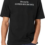 Directed by Alfred Hitchcock Classic Black T-Shirt - White
