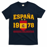 Español 1978 Monarquía Parlamentaria Spain Soccer T-Shirt - Navy Blue