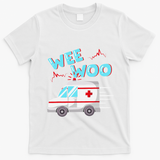 Ems Ambulance Wee Woo Paramedic Emt Gift Boo Boo Bus T-Shirt - White
