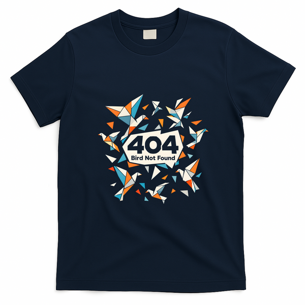 Error Bird 404 Not Found T-Shirt - Navy Blue