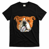 English Bulldog Baseball T Dog Funny Cute Lover T-Shirt - Black