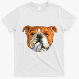 English Bulldog Baseball T Dog Funny Cute Lover T-Shirt - White