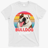 English Bulldog Mama Mom Womens T-Shirt - White