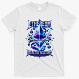 Ethereum Break the Resistance Graphic Art T-Shirt - White