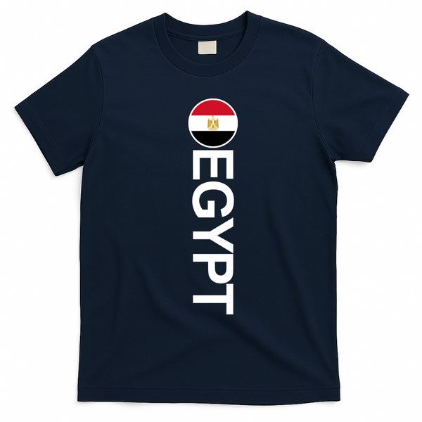 Egypt Country Flag Vertical T-Shirt - Navy Blue