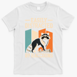 Easily Distracted by Raccoons Funny Animal Lover Gift T-Shirt - White