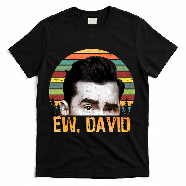 Ew David Funny Retro T-Shirt - Black