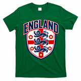 England English Flag Crest Soccer Fan T-Shirt - Irish Green