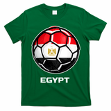 Egypt Flag Soccer Ball Vintage T-Shirt - Irish Green