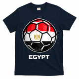 Egypt Flag Soccer Ball Vintage T-Shirt - Navy Blue