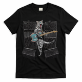 Electric Guitar Cat Amps Monitors Amplified Rockin Kitty T-Shirt - Black