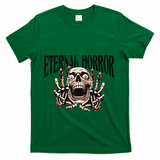 Eternal Horror Creepy Skeleton Screaming Dark Horror Spooky T-Shirt - Green