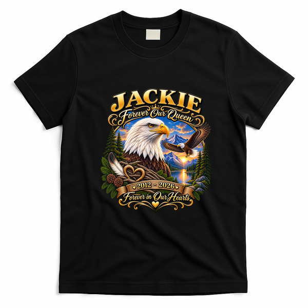 Eagle Jackie Forever Our Queen 2012-2026 RIP Tribute T-Shirt - Black