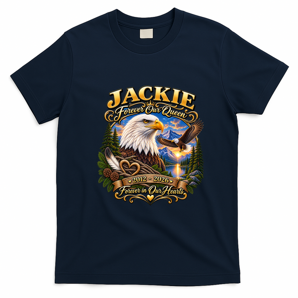 Eagle Jackie Forever Our Queen 2012-2026 RIP Tribute T-Shirt - Navy Blue