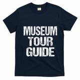 Easy Museum Tour Guide Costume Halloween Outfit T-Shirt - Navy Blue