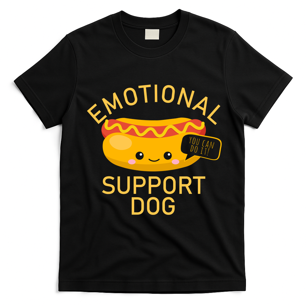 Emotional Support Dog T-Shirt - Black