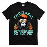 Emotional Support Husband Do Not Pet T-Shirt - Black