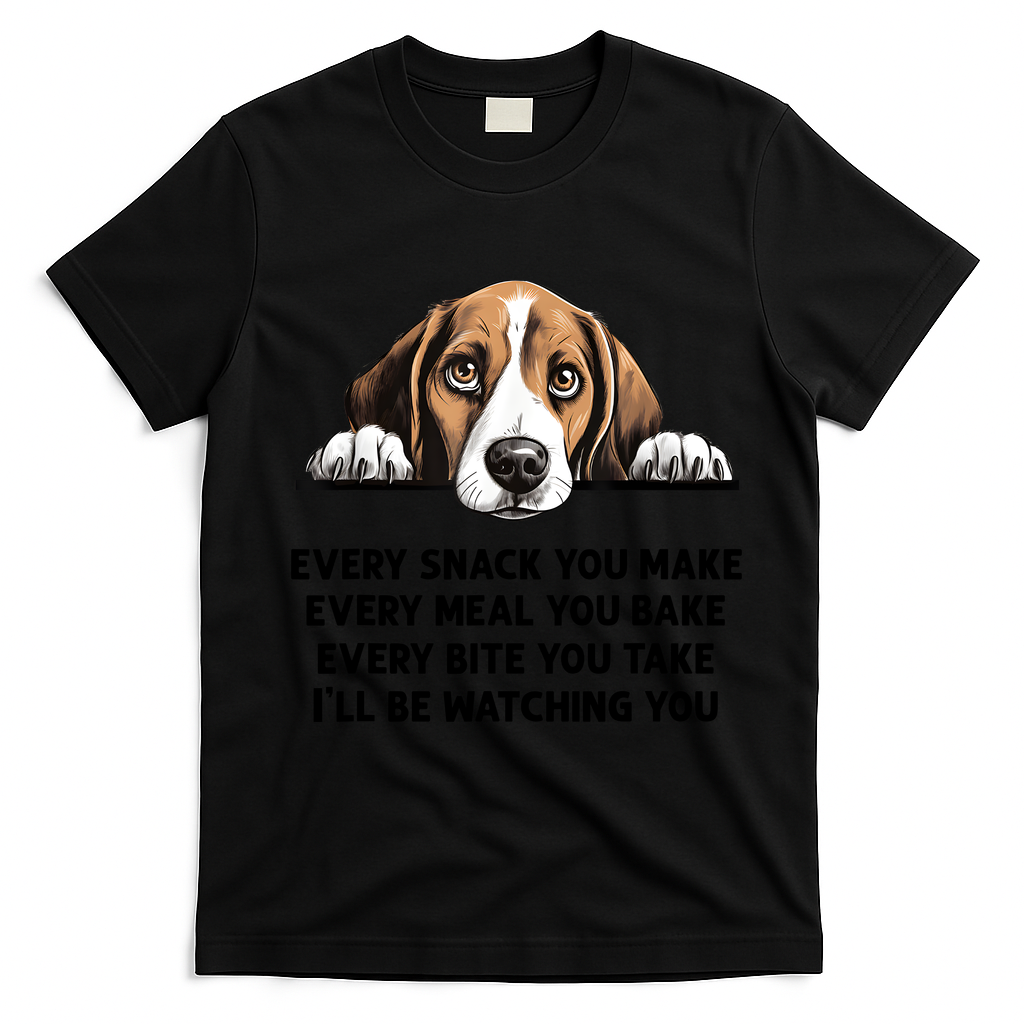 Every Snack You Make Every Meal You Bake Funny Beagle T-Shirt - Black
