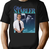Elliot Stabler 90S Inspired Vintage Homage Black T-Shirt - Black