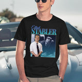 Elliot Stabler 90S Inspired Vintage Homage Black T-Shirt - Navy
