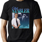 Elliot Stabler 90S Inspired Vintage Homage Black T-Shirt - Green