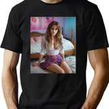 Emma Watson (2) Black T-Shirt - Green