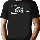 Enjoy Cock Black T-Shirt - Black