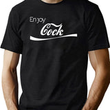 Enjoy Cock Black T-Shirt - Green
