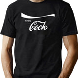 Enjoy Cock Funny Parody Essential Black T-Shirt - Green