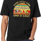 Every Little Thing is Gonna Be Alright 3 Lil Birds Black T-Shirt - White