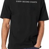 Every Second Counts - Tv Quote - Inspirational Words - Motivational Quotes Black T-Shirt - White