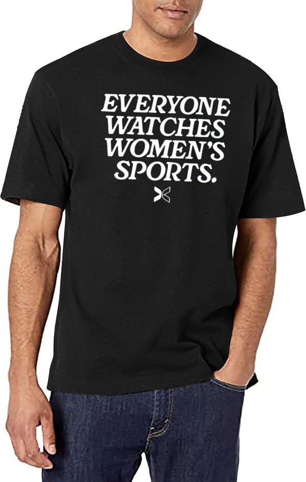 Everyone Watches Women’S Sports Black T-Shirt - White