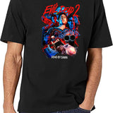 Evil Dead 2 Groovy Black T-Shirt - White