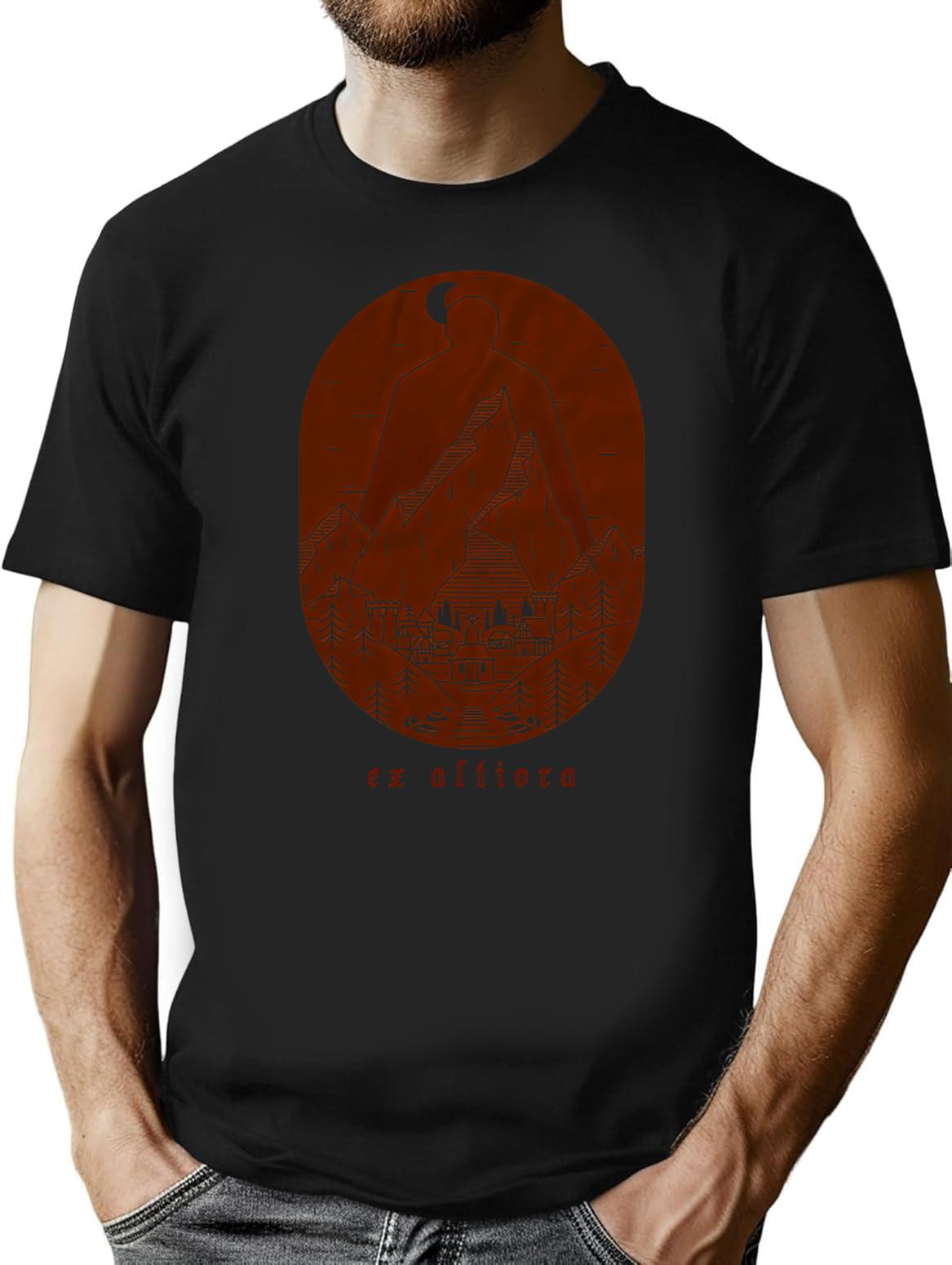 Ex Altiora Cover Black T-Shirt - Black