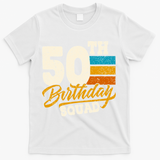 Funny 50th Birthday Squad Group Vintage Retro T-Shirt - White